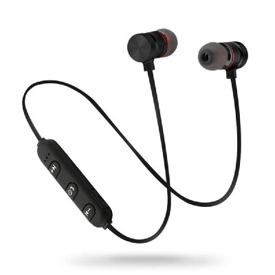 

Bluetooth 41 Headphones Outdoor Sport Headsets Stereo Music Earphone Magnetic Suction Built-in Microphone Line Control