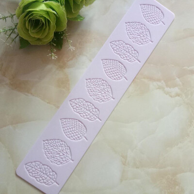 

3D Leaf Cake Fondant Mold Silicone Sugar Craft Lace Embossing Baking Tool Useful
