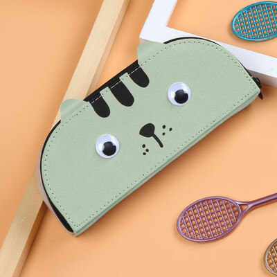 

Toponeto Cute Cat Head Pencil Case Pocket Cosmetic Bag School Supplies Gift