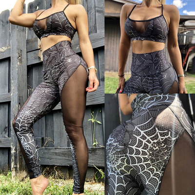 

Toponeto Ladiesprinted Hollow High Waist Hip And Bottom Pants Running Fitness Yoga Suit