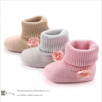 

Newborn Baby Toddler Boy Girl Anti Slip Boots Warm Cotton Crib Shoes a45