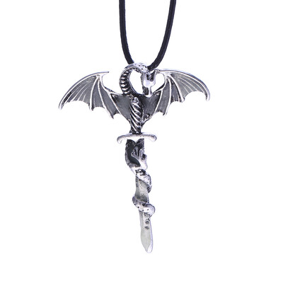

Fashion Luminescence Necklace Retro Cross Dragon Pendant COOL