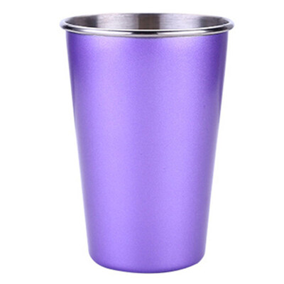 

500ml Stainless Steel Coffee Mug Beer Tea Milk Travel Hand Large Cup Straw Lid