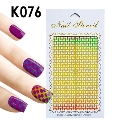 

Toponeto 1Pc Irregular Hollow Nail Art Vinyls Stencil Stickers Manicure