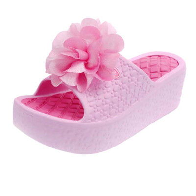 

Rose Thick Soles Fashion Women Summer Sandals Platform Shoes Flower Beach Hole Shoes