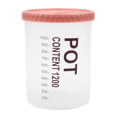 

Transparent PP Sealed Can Round Plastic Food Container Storage Box Home Use