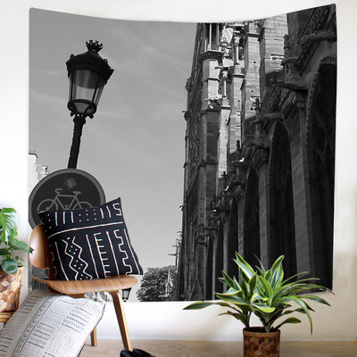 

Gobestart Colorful Print Tapestry Art Room Notre Dame Wall Hanging Tapestry Art Nature