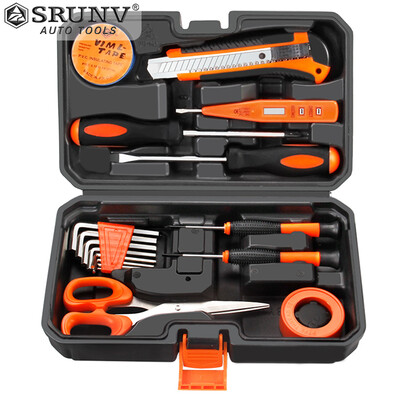 

Xinrui SRUNV household manual tool set hardware electrical maintenance multi-function toolbox household suit scissors A5-10018