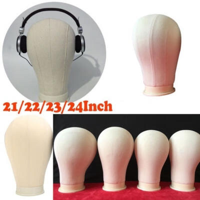 

21-24´´ Canvas Head Wig Making Mannequin Model Block Head t Display Stand