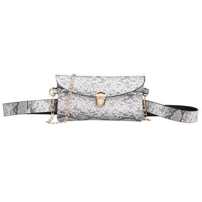 

Chain Shoulder Waist Bags Fanny Packs Women PU Leather Crossbody Chest Bags