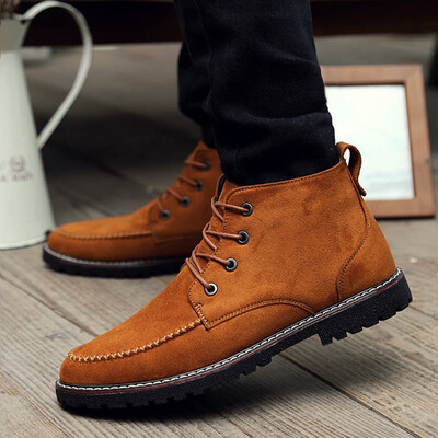 

Mens shoes social spirit guys high-top canvas mens casual shoes Korean version of wild tide shoes