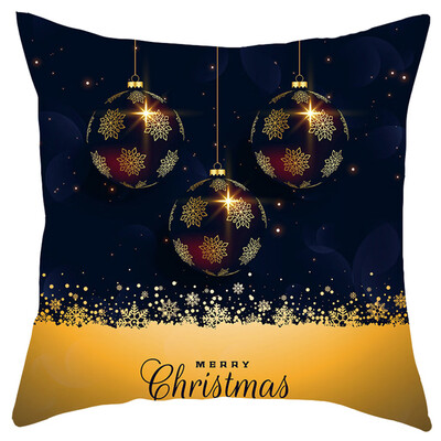 

Tailored Merry Christmas Short Plush Pillowcase Sofa Pad Set Home Decoration 18x18 Inch