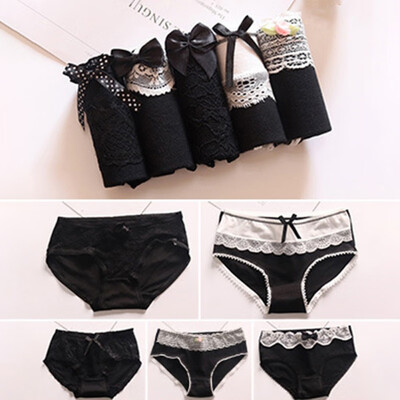 

5pcsset Plus size Panties hot selling Cotton Womens Cartoon Printing Cute Underwear Calcinha Briefs Sexy Girls lingerie -XXL