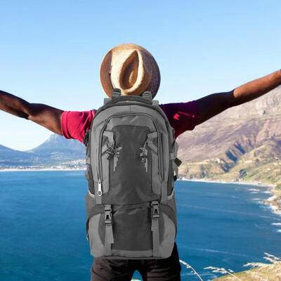 

Greensen 40L Black Nylon Outdoor Backpack Hiking Bag Camping Travel Climbing Pack
