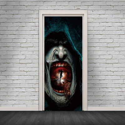 

〖Follure〗Halloween Skull Zombie Ghost Door Stickers Home Decoration 385 x 200cm x 2pc