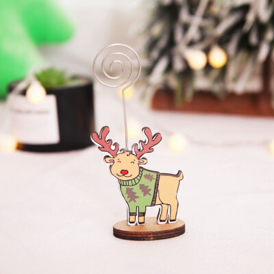 

Siaonvr Creative Christmas Business Card Holder Message Folder Photo Clip Christmas Gift