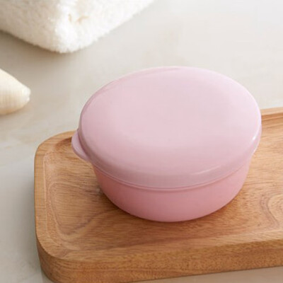 

Portable Round Plastic Sealing Soap Box Bath Tool Convenient Comfortable