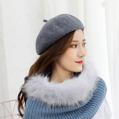 

Retro Top Headwear Woollen cloth French Bohemian Beret