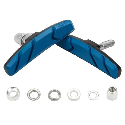 

Pair V Bike Brake Pads V-Brake Blocks with Hex Nut Shims for Road Mountain Bicycle