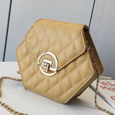 

North bag embroidered line 2019 new fashion Joker Korean Lingge chain bag simple shoulder slung small breeze bag