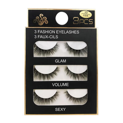 

3 Pairs Mink Eyelashes Natural Long Lasting Extension 3D False Eyelashes