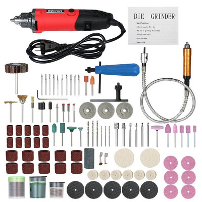 

KKmoon Multi-functional Professional Electric Grinder Set 6-Speed Variable Speed Electric Drill Grinding Rotary Tool with 150pcs A