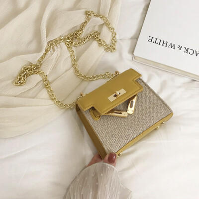 

Womens bag 2018 new fashion small square bag trend wild big brand with the same paragraph ladies shoulder Messenger bag