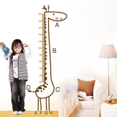 

Animal Height Chart Measure Wall Sticker Children Nursery Decals Decor Giraffe