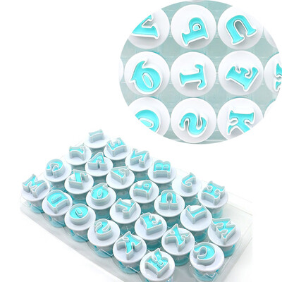 

Number Letters Cake Mould Fondant Craft Cookies Plunger Decorating Tools