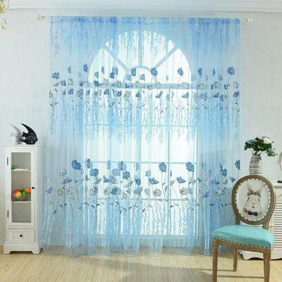 

Offset Printing Sheer Curtain Yarn Tulle Window Blind Screen Voile Panel