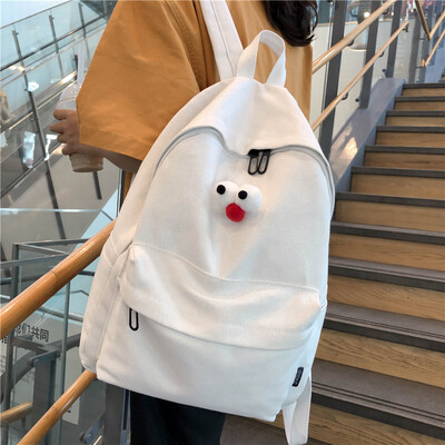 

Insfeng schoolbag female Korean version Senior high school junior high school junior high school girls canvas Japanese Simple Shou