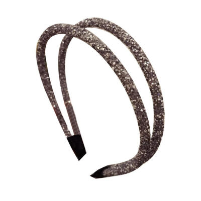 

Fashion Women Headband Sparkling Rhinestone Double Layer Hair Hoop Headwear