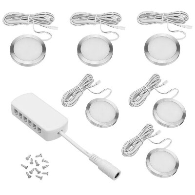 

6Pcs Warm White DC12V 2-25W 12L-E-D Dome Interior Spot Lights Fit for Camper Truck Caravan Motorhome