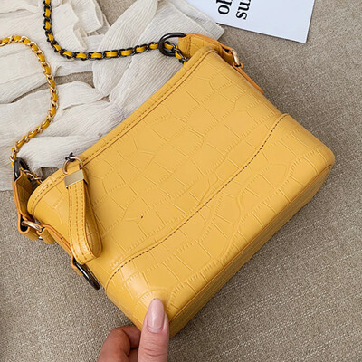 

Womens bag new 2019 summer fashion crocodile pattern stray bag tide shoulder Messenger bag small breeze chain bag