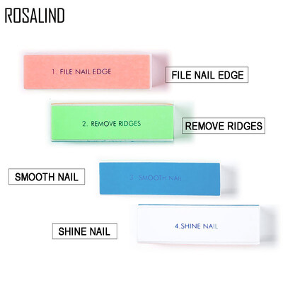 

ROSALIND 3PCS Nail Art Sanding File Polish Buffer Block Shiner File 4 sides
