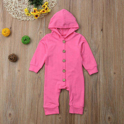 

Baby Kids Boys Girls Infant Hooded Romper Jumpsuit Bodysuit Clothes Outfits