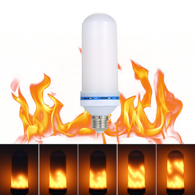 

E27 LED 6W Flame Effect Fire Light Bulb Flickering Flame Lamp Simulated Antique Lantern Atmosphere Lighting Vintage Flaming Corn B