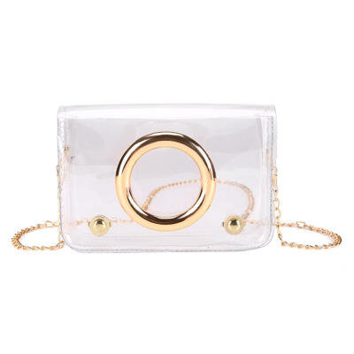 

Holographic Chain Shoulder Messenger Handbags Women Flap PVC Crossbody Bags