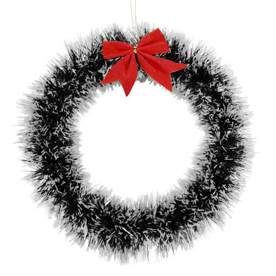 

Gobestart Shining Christmas Wreath Ornament Wall Hanging Decorations Pendant Party Festi