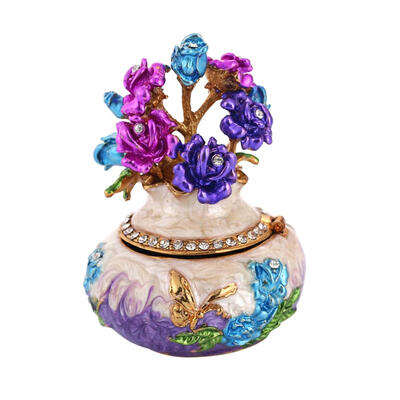 

Beauty Egg Luxury Enamel Jewelry Storage Box Easter Trinket Metal Crafts