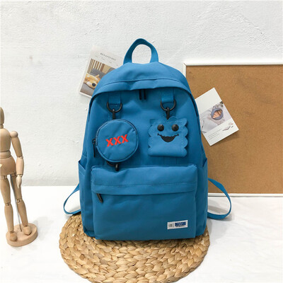 

Ins Wind Port Wind Bag Female Korean High School Students Joker Campus Large Capacity Backpack Female Canvas Backpack