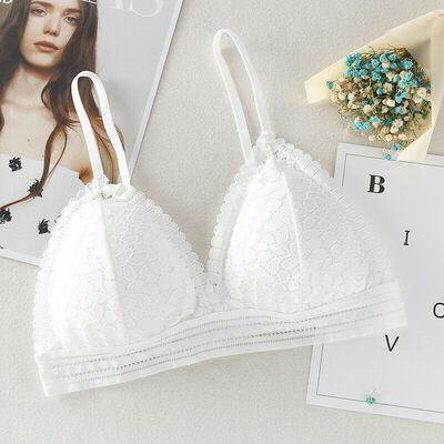 

Sexy Front Cross Side Buckle Wireless Lace Bra Breathable for Women Sport Yoga