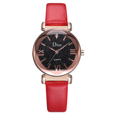 

RM Fashion Simple Starry Sky Watch Quartz Leather Belt Ladies Simulates Watch