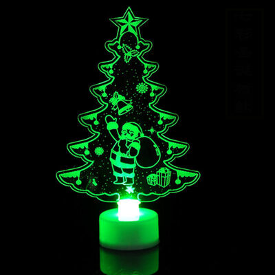 

Christmas Ornaments Home LED Colorful Acrylic Christmas Night Lights Colorful Acrylic Table Lamps for Party Gifts