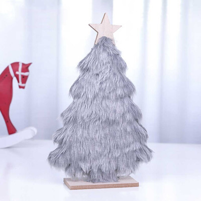 

Gobestart Wooden Mini Christmas Tree Desktop Ornaments Merry Christmas Party Decor