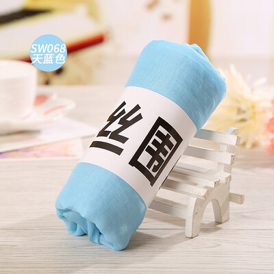 

Summer new solid color silk scarf large sunscreen beach towel ladies silk scarf headscarf scarf wholesale