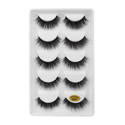 

5 Pairs Chemical Fiber Thick Fake Eyelashes Handmade Nature False Lashes