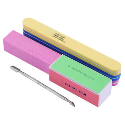 

6pcsSet Nail File Kits Buffing Polishing Dead Skin Pusher Manicure Tools
