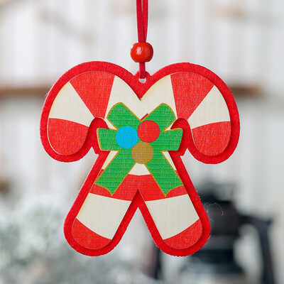

Gobestart Christmas Wooden Pendant Creative Small Hanging Ornaments Decorations