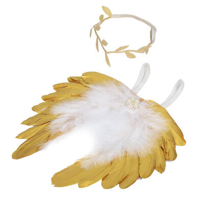

Angel Feather Wings Baby Leaves Headband Hair Head Bands Photo Accessories